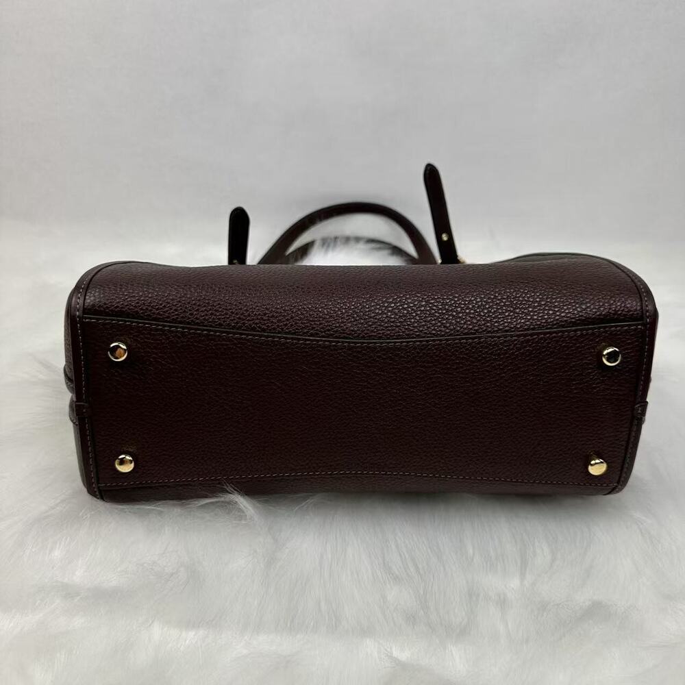 Coach Erin Shoulder Bag In pebble Leather In Gold/Maple CAQ86 NWT - Picture 8 of 8